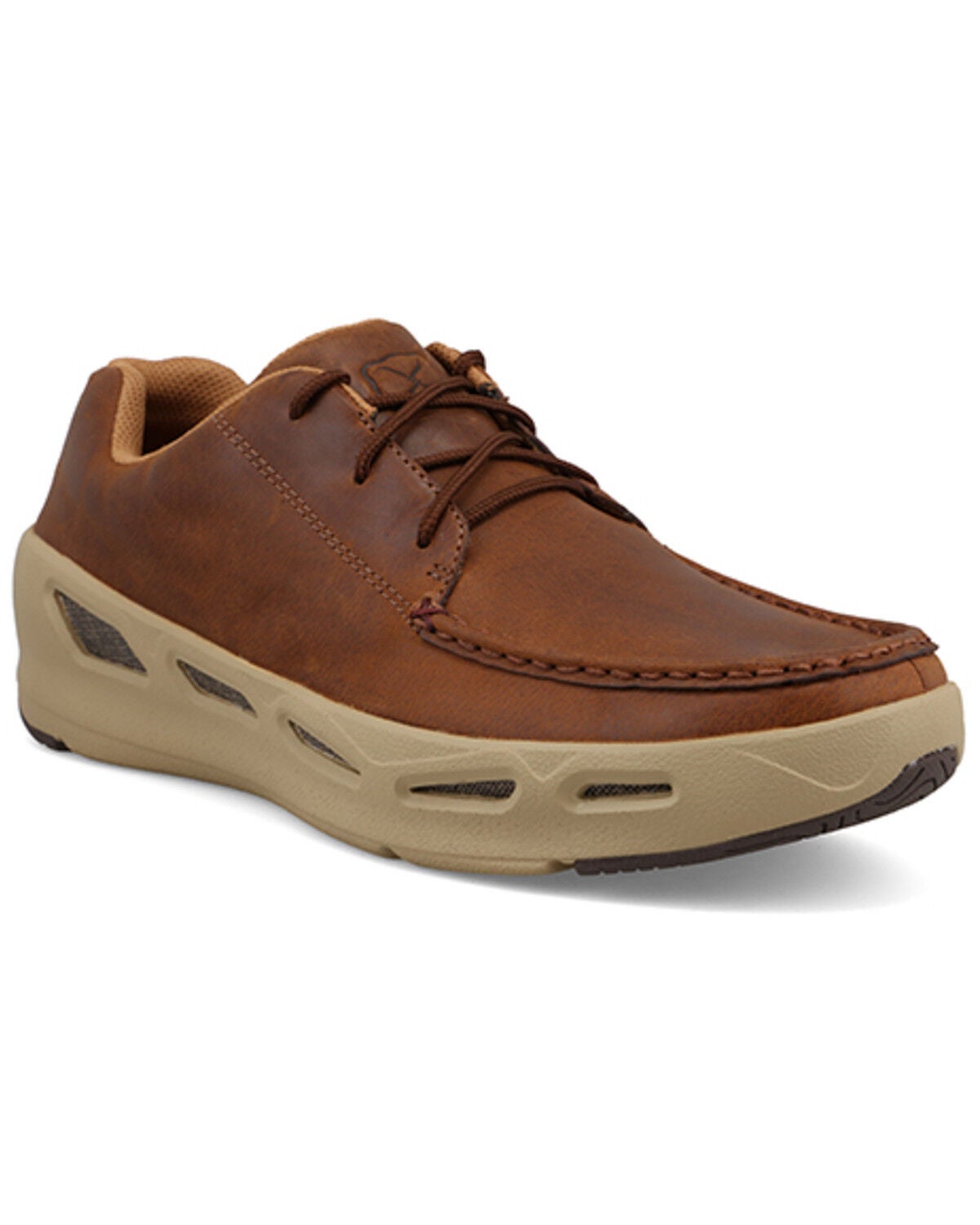 Image #1 - Twisted X Men's Peek-A-Boo Matrix Collection&trade; Casual Shoes - Moc Toe, Bark, hi-res