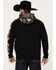 Hooey Men's Canyon Southwestern Print Hooded Sweatshirt, Black, hi-res