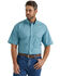 Image #1 - Wrangler Men's Classic Paisley Print Short Sleeve Button-Down Western Shirt - Tall, Blue, hi-res