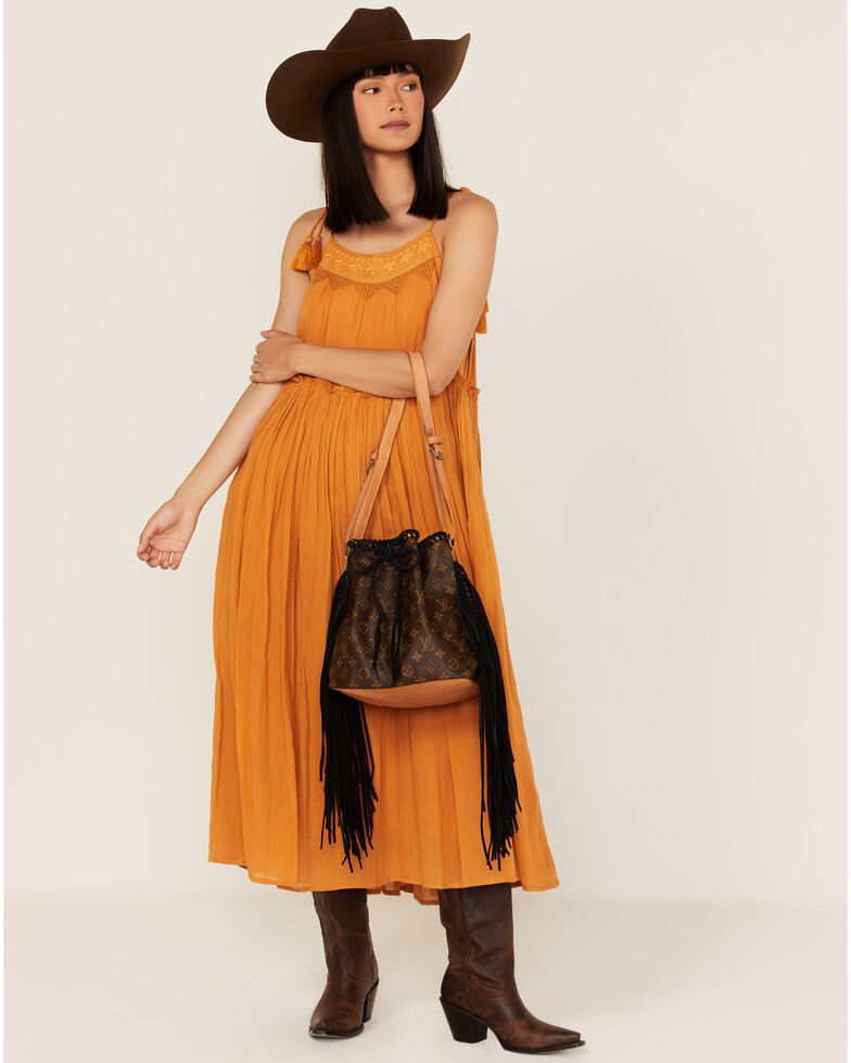 Vintage Boho Bags Women's Champagne Bucket Bag, Brown, hi-res