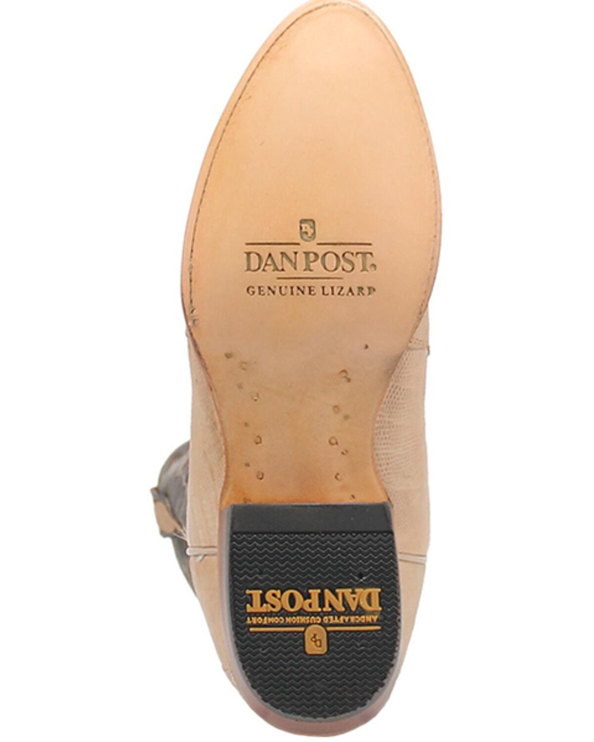 Image #7 - Dan Post Men's Exotic Lizard Western Boots - Round Toe, Sand, hi-res