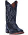 Image #1 - Dan Post Men's Kingsly Exotic Caiman Western Boots - Broad Square Toe, Black, hi-res