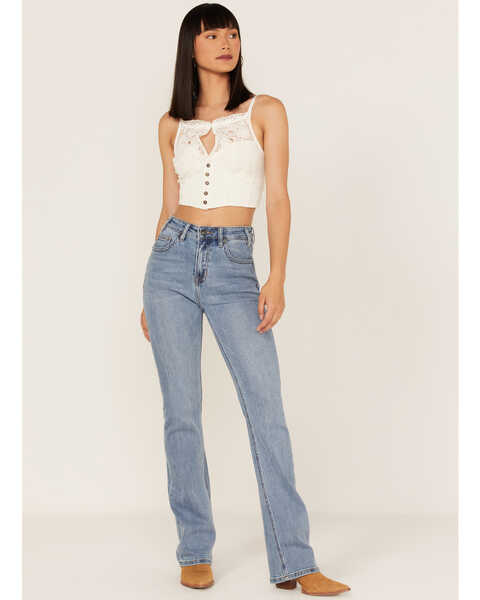 Image #2 - Free People Women's Have My Heart Cropped Tank Top, White, hi-res