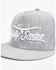 Image #2 - Salty Rodeo Men's Longhorn Logo Embroidered Trucker Cap, Grey, hi-res