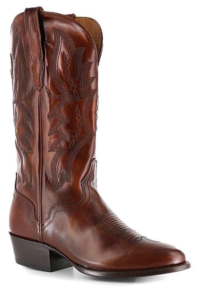 El Dorado Handmade Tan Vanquished Calf Cowboy Boots - Medium Toe, Tan, hi-res