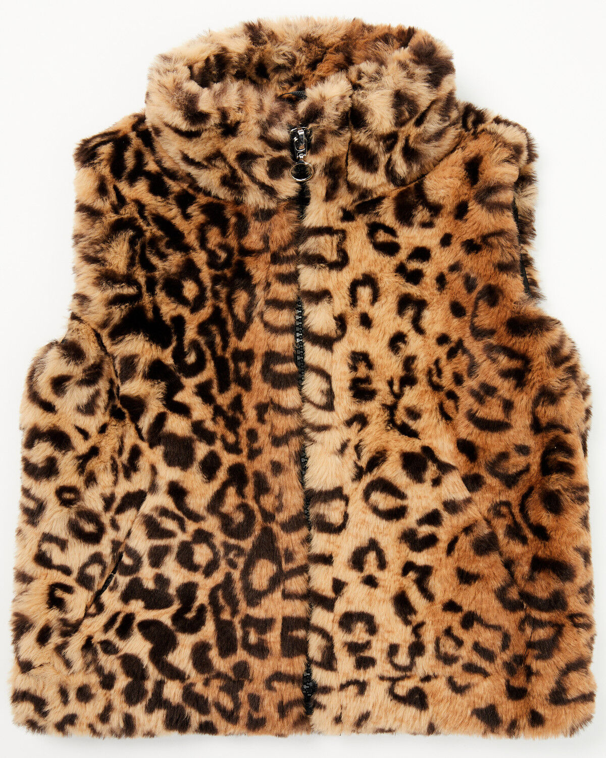 Image #1 - Urban Republic Toddler Girls' Jaguar Print Faux Fur Vest, Multi, hi-res