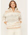 Image #1 - Cleo + Wolf Women's Jacquard 1/4 Zip Pullover , Sand, hi-res