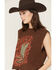 Image #2 - Merch Traffic Women's Johnny Cash Boot Muscle Tank, Brown, hi-res