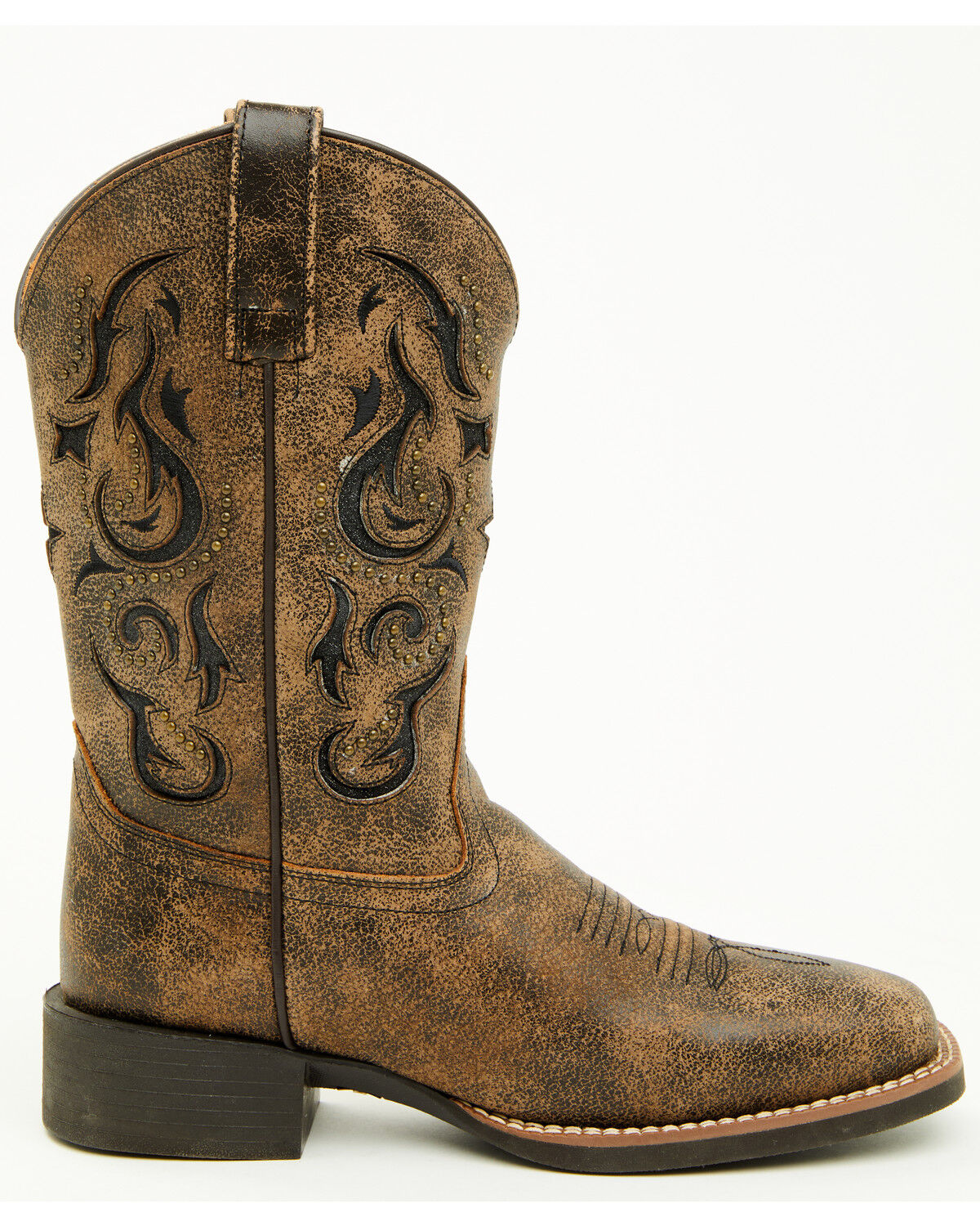 Image #2 - Shyanne Women's Gia Short Western Boots - Broad Square Toe, Brown, hi-res