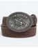 Image #1 - Cody James Boys' Basket Weave Cowboy Up Buckle Belt, Brown, hi-res