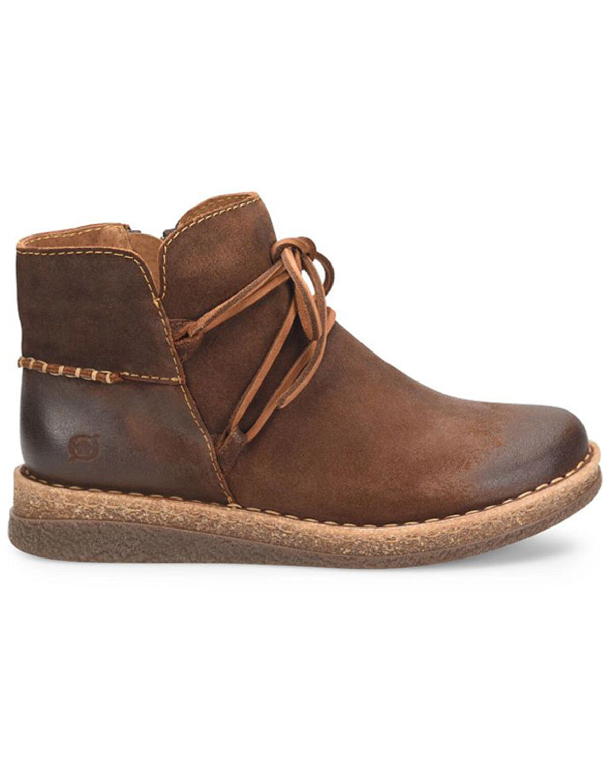 Image #2 - Born Women's Calyn Wedge Booties - Round Toe, Brown, hi-res