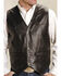 Image #2 - Roper Men's Basic Western Lambskin Vest - Tall, Brown, hi-res
