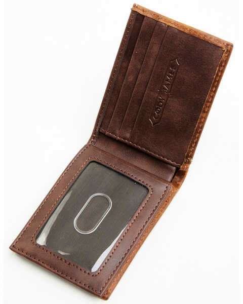 Image #2 - Cody James Men's Tooled Bifold Leather Wallet , Brown, hi-res