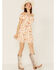 Image #2 - Sadie & Sage Women's Floral Print Moments of Joy Peplum Mini Dress, Yellow, hi-res