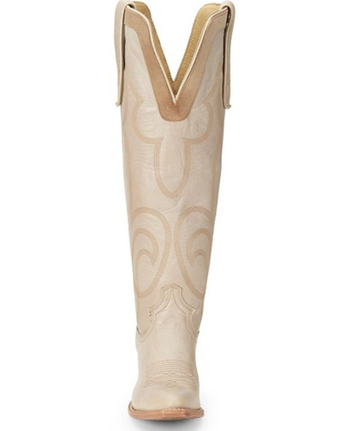 Image #4 - Justin Women's Verlie Vintage Tall Western Boots - Snip Toe, Cream, hi-res