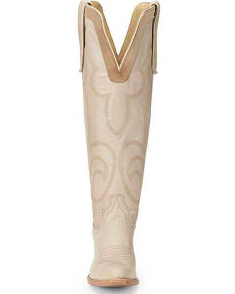 Image #4 - Justin Women's Verlie Vintage Tall Western Boots - Snip Toe , Cream, hi-res