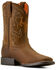 Image #1 - Ariat Boys' Deer Ridge Performance Western Boots - Broad Square Toe, Distressed Brown, hi-res
