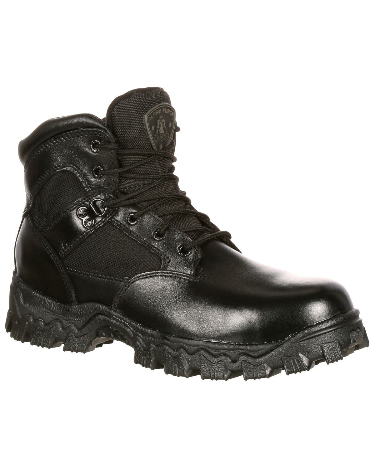 Rocky Women's AlphaForce 6" Waterproof Duty Boots - Round Toe, Black, hi-res