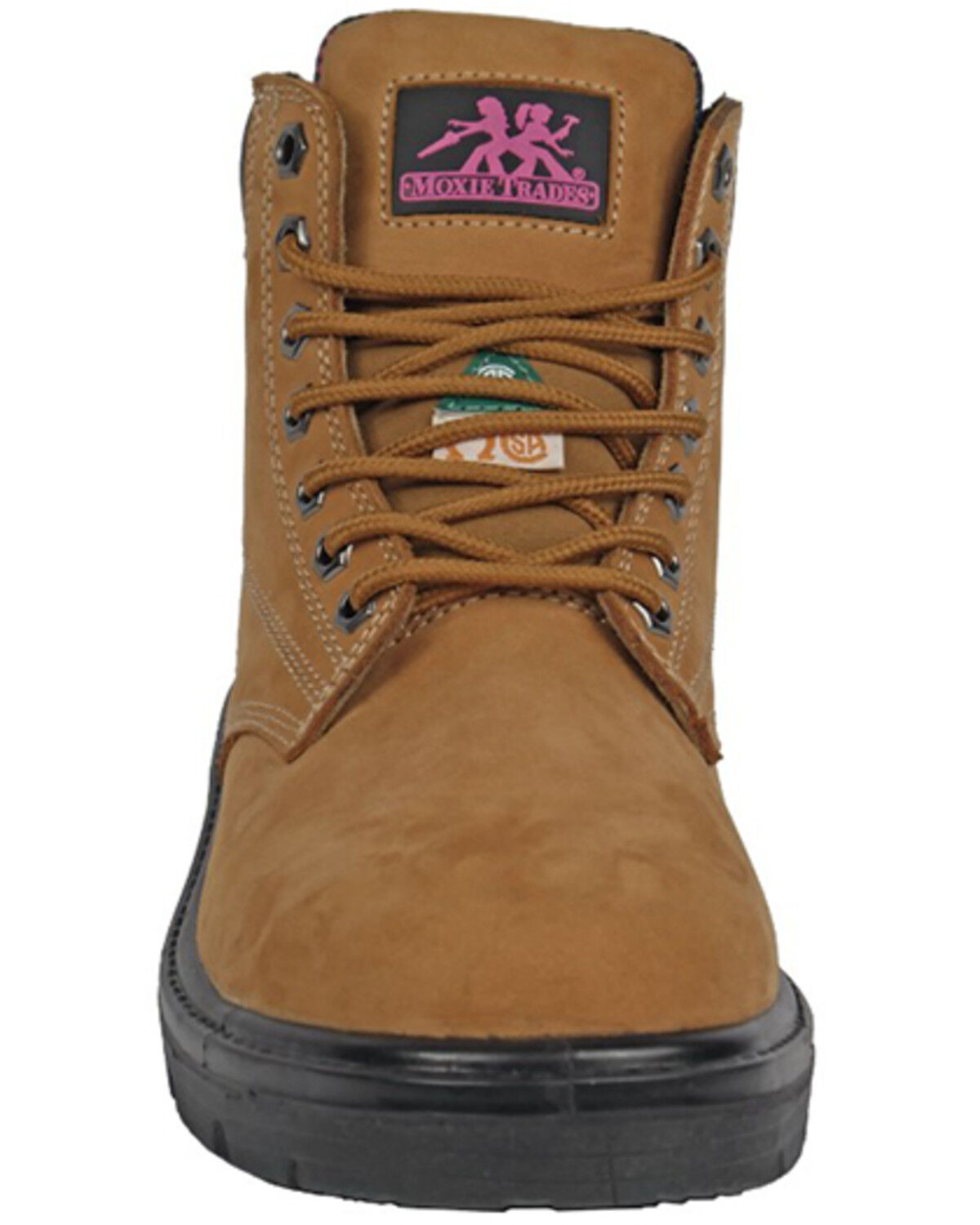 Image #4 - Moxie Trades Women's 6" Alice Lace-Up Work Boots - Steel Toe, Tan, hi-res