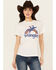 Image #1 - Wrangler Women's Rainbow Bronco Short Sleeve Graphic Tee, White, hi-res