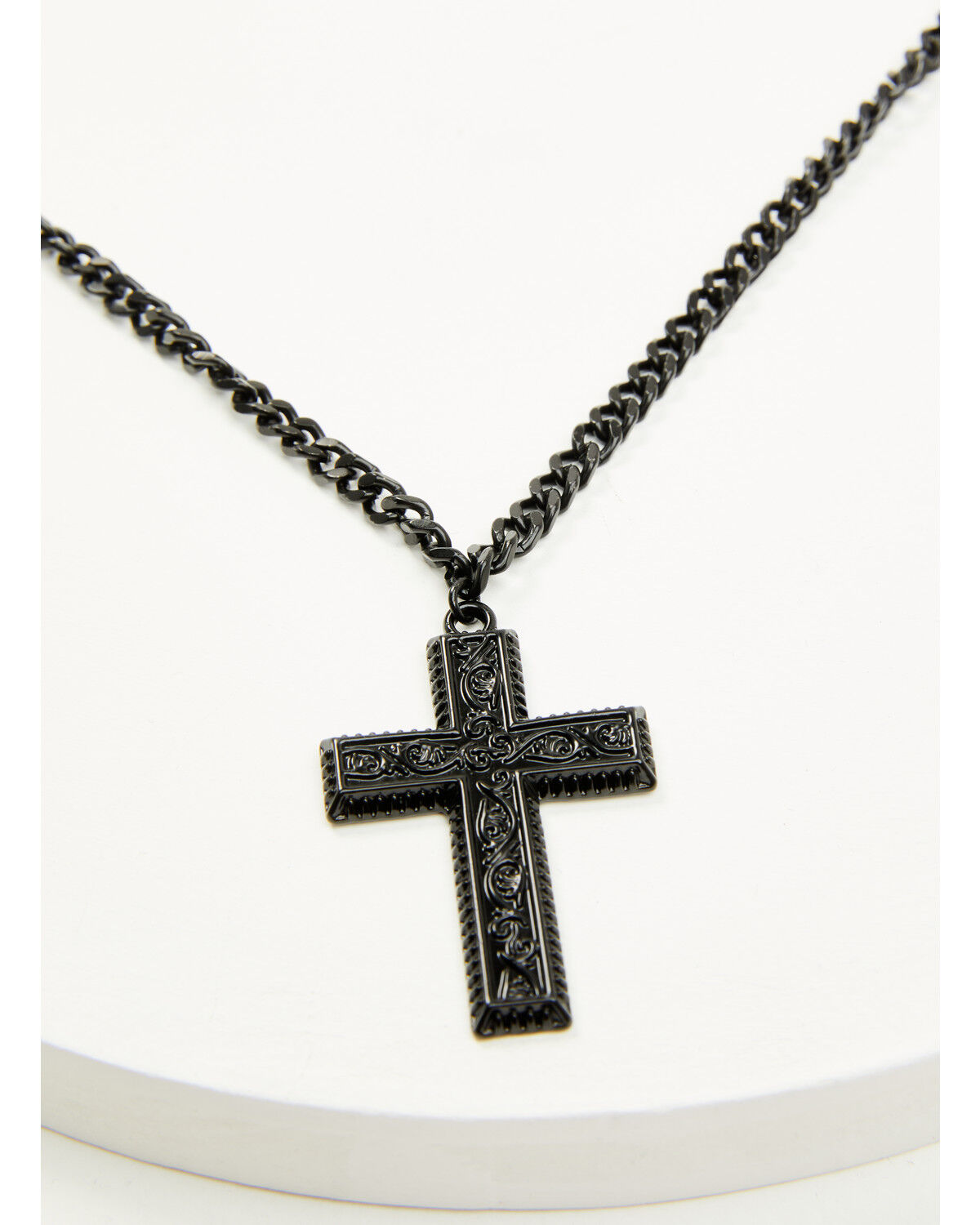 Image #3 - Cody James Men's Matte Cross Necklace, Black, hi-res