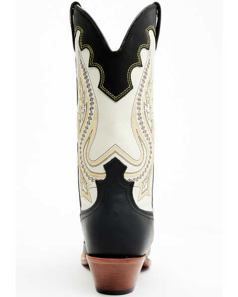 Image #5 - Twisted X Women's 12" Steppin' Out Western Boots - Snip Toe , Black/white, hi-res