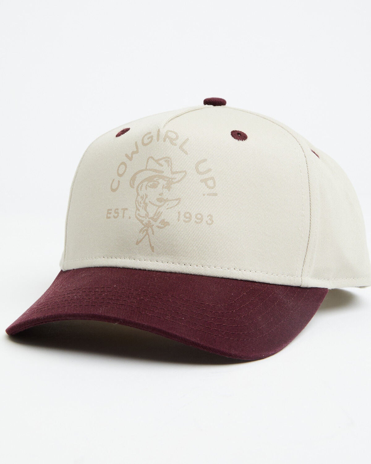 Cowboy Up Women's Rebel Belle Ball Cap, Maroon, hi-res