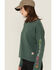 Image #2 - Carhartt Women's TENCEL™ Fiber Series Loose Fit Long Sleeve Graphic Sweatshirt, Forest Green, hi-res