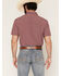 Image #4 - Panhandle Slim Men's Lone Star Print Short Sleeve Pearl Snap Performance Western Shirt, Wine, hi-res