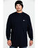 Cinch Men's FR Logo Long Sleeve Work T-Shirt , Navy, hi-res