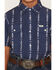 Image #3 - Ferrell Boys' Maverick Tek Striped Short Sleeve Pearl Snap Performance Western Shirt, Blue, hi-res
