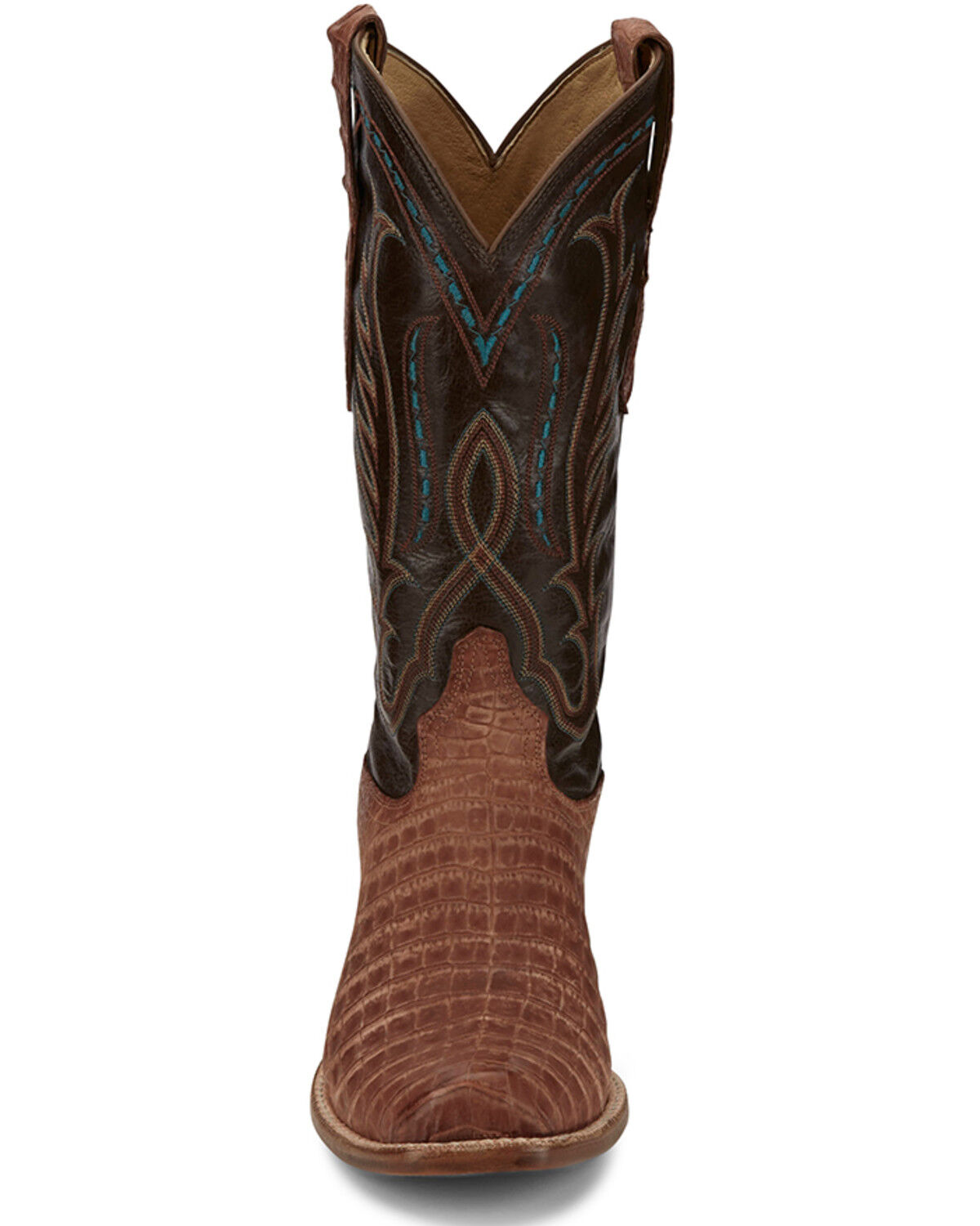 Image #4 - Tony Lama Men's Buffed Exotic Caiman Western Boots - Broad Square Toe, Tan, hi-res