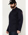 Image #2 - Hawx Men's FR Woven Long Sleeve Button-Down Work Shirt - Big , Navy, hi-res