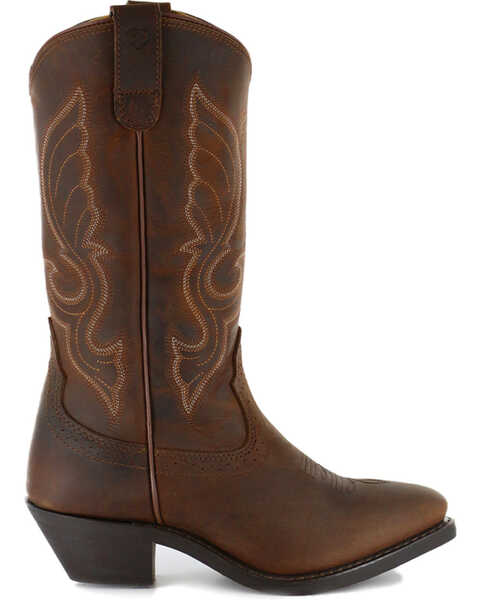 Shyanne Women's Donna Embroidered Leather Western Boots - Medium Toe, Brown, hi-res