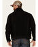 Stetson Men's Distressed Black Leather Lined Snap-Front Jean Jacket , Black, hi-res