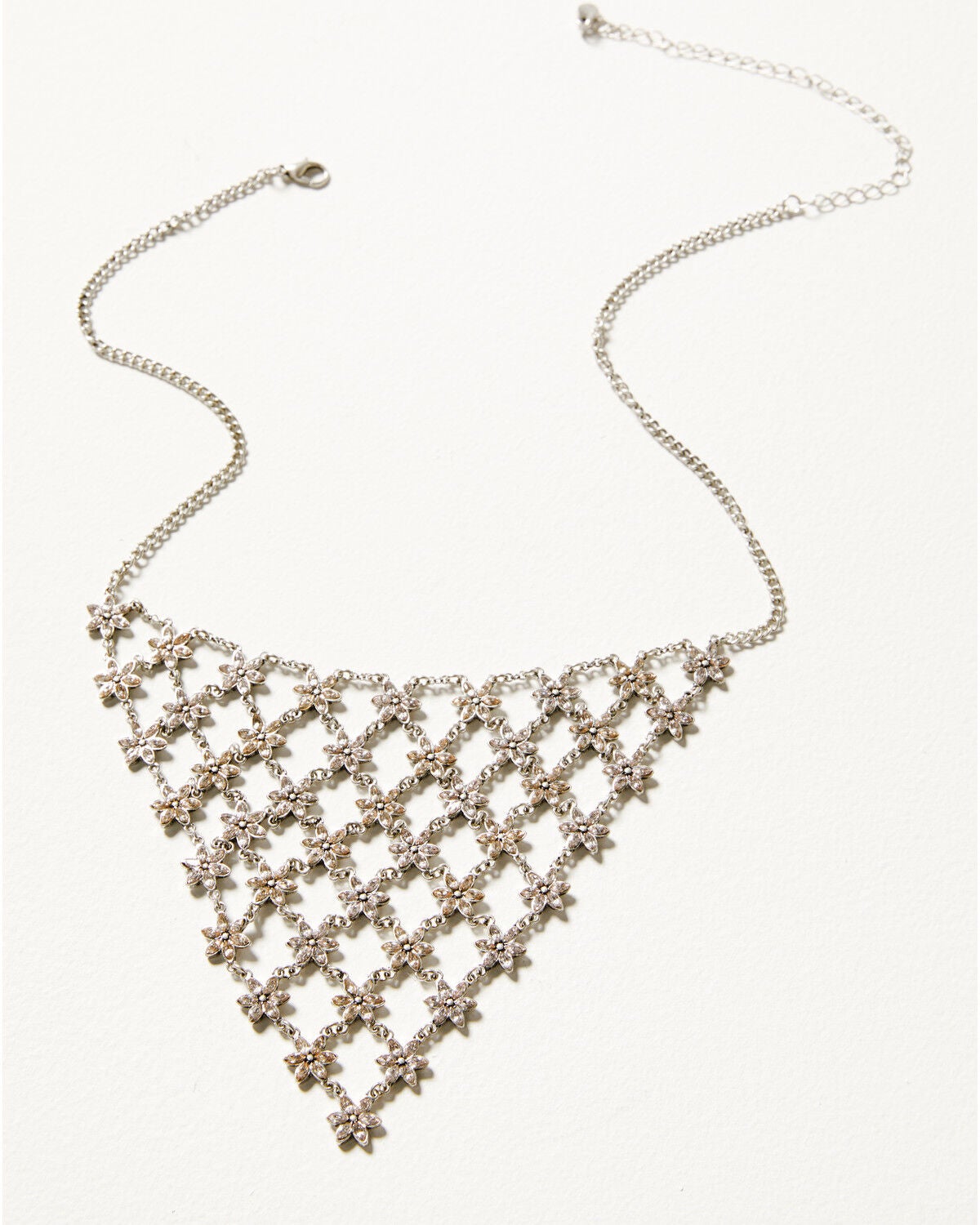 Shyanne Women's Champagne Chateau Bib Necklace, Silver, hi-res