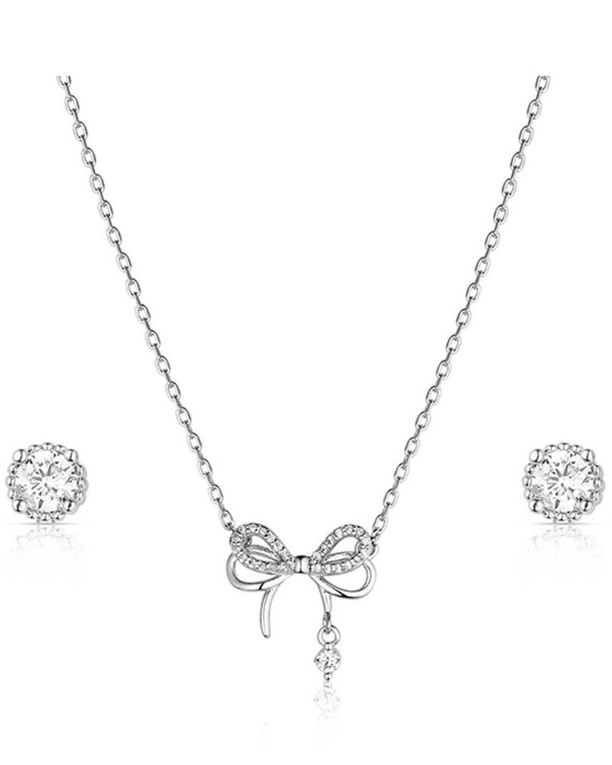 Montana Silversmiths Women's Sweetheart Jewelry Set - 2 Piece, Silver, hi-res