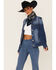 Image #1 - Shyanne Women's Henderson Medium Wash Button Down Denim Jacket, Medium Blue, hi-res