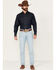 Image #1 - Justin Men's J1 Original Light Wash Modern Slim Straight Stretch Denim Jeans, Light Wash, hi-res