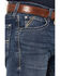 Image #2 - Ariat Men's M2 Kenny Dark Wash Relaxed Straight Stretch Denim Jeans, Dark Wash, hi-res
