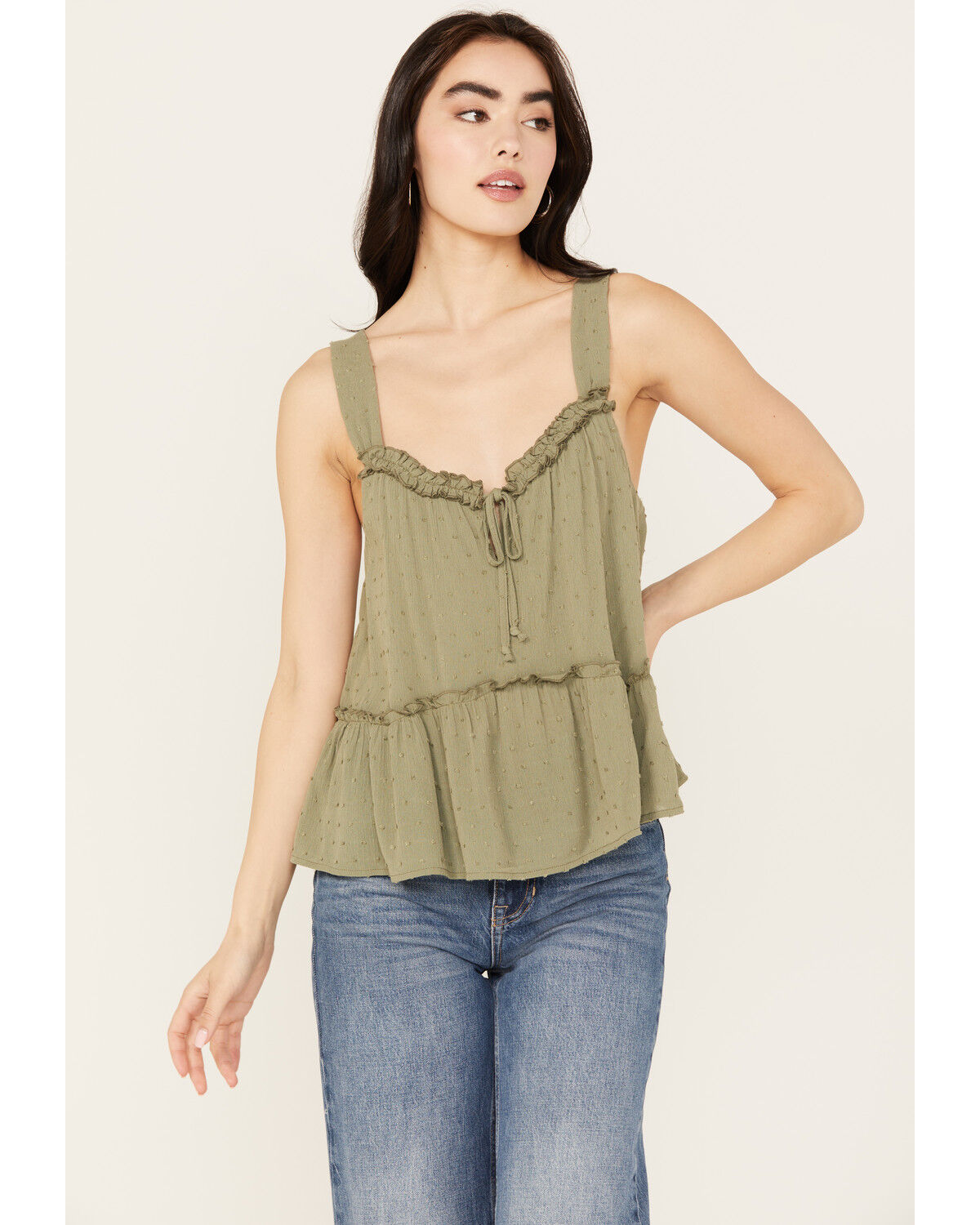 Image #1 - Trixxi Women's Swiss Dot Tank, , hi-res