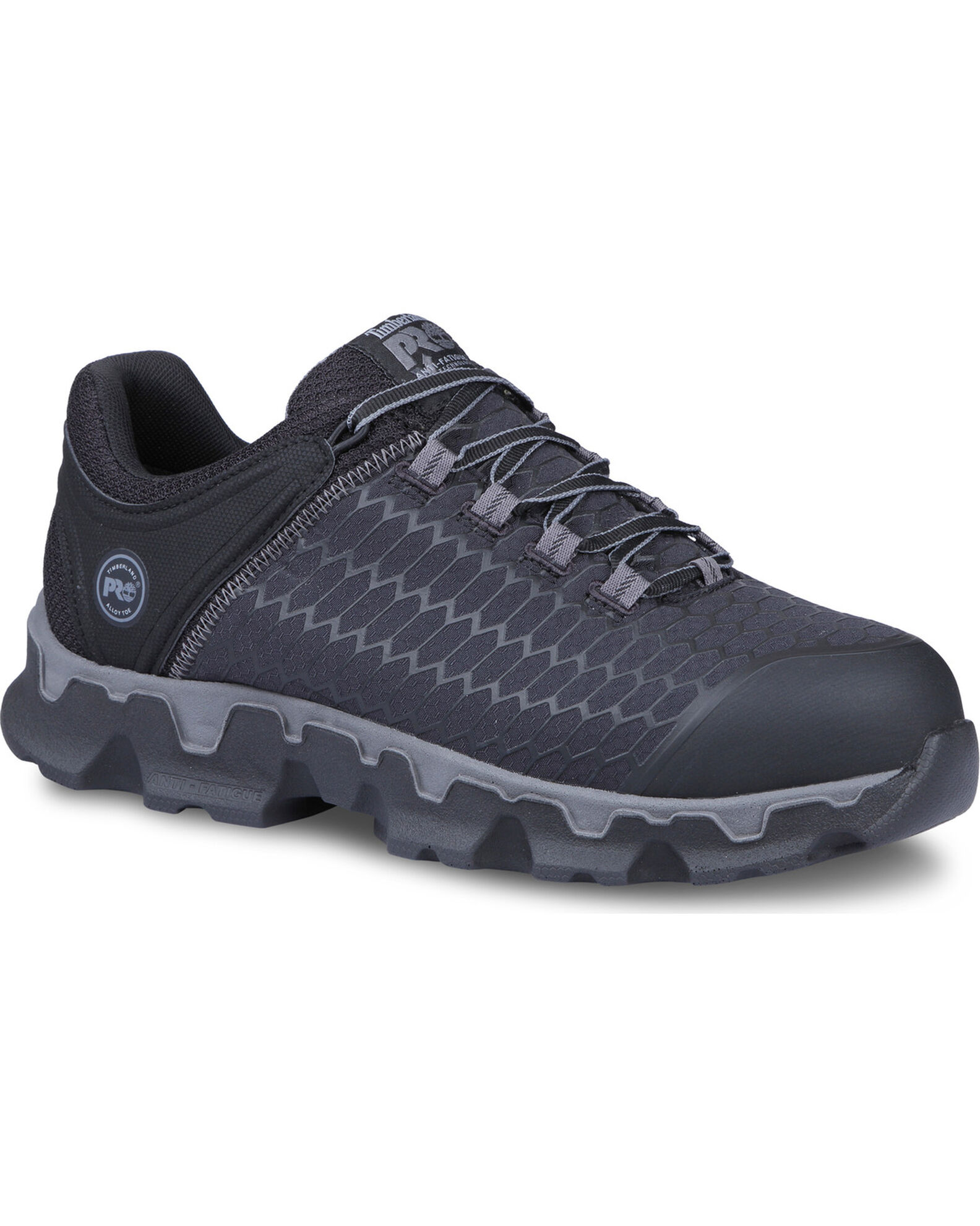 Image #1 - Timberland Pro Men's Powertrain Sport Work Shoes - Alloy Toe, Black, hi-res