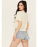 Image #4 - Rock & Roll Denim Women's Studded Star Short Sleeve Graphic Tee, Cream, hi-res