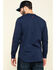 Image #2 - Hawx Men's Navy Sleeve Logo Long Sleeve Work T-Shirt - Tall, Navy, hi-res