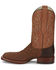 Image #3 - Justin Men's King Exotic Ostrich Western Boots - Broad Square Toe, Cognac, hi-res