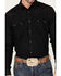 Moonshine Spirit Doe Skin Long Sleeve Snap Western Shirt, Black, hi-res