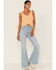 Shyanne Women's Peach Twist Front Sweater Tank, Peach, hi-res
