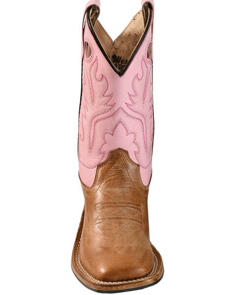 Old West Girls' Pink Cowgirl Boots - Square Toe | Sheplers