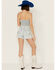 Image #3 - Blank NYC Women's Light Wash High Rise Floral Embroidered Denim Shorts, Light Wash, hi-res