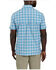 Image #2 - Carhartt Men's Force Sun Defender™ Relaxed Fit Lightweight Plaid Print Short Sleeve Button-Down Shirt, Aqua, hi-res